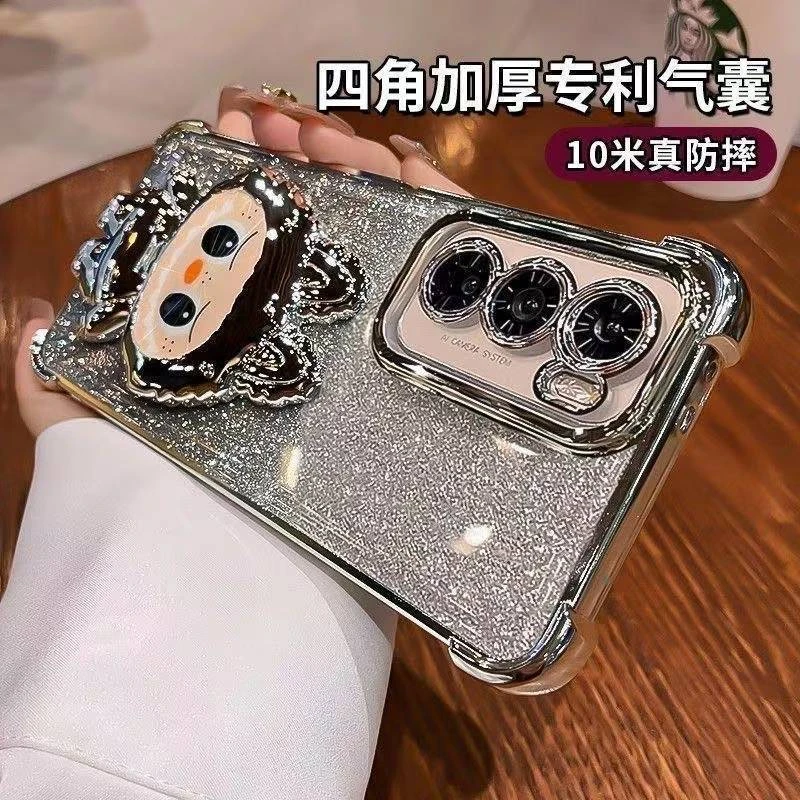 适用OPPOK12s拉布布手机壳oppoK12X补妆镜支架K12拉布布气囊壳k12