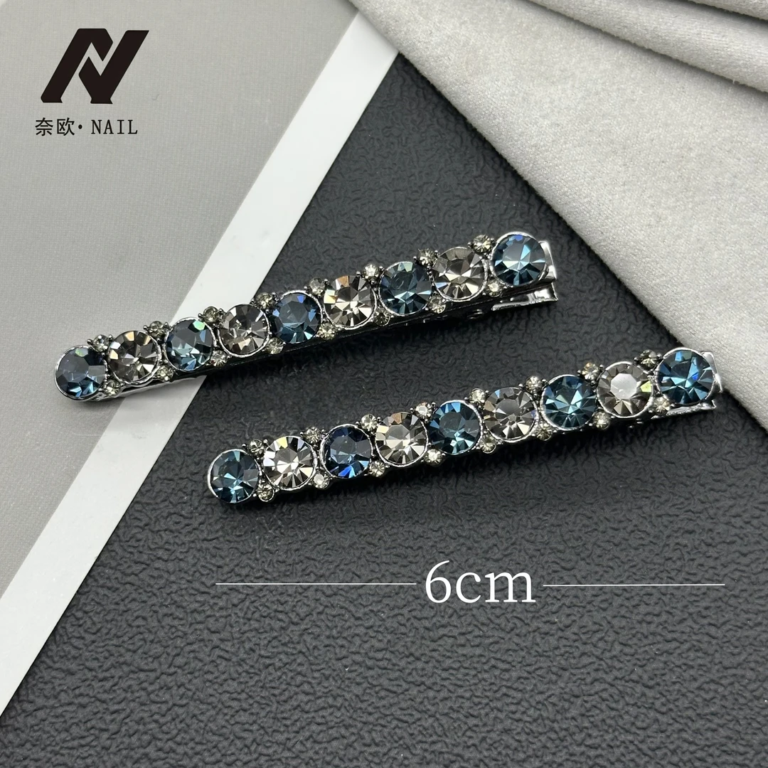 【NAIL·奈欧】设计师系列6028满钻刘海侧边夹鸭嘴夹