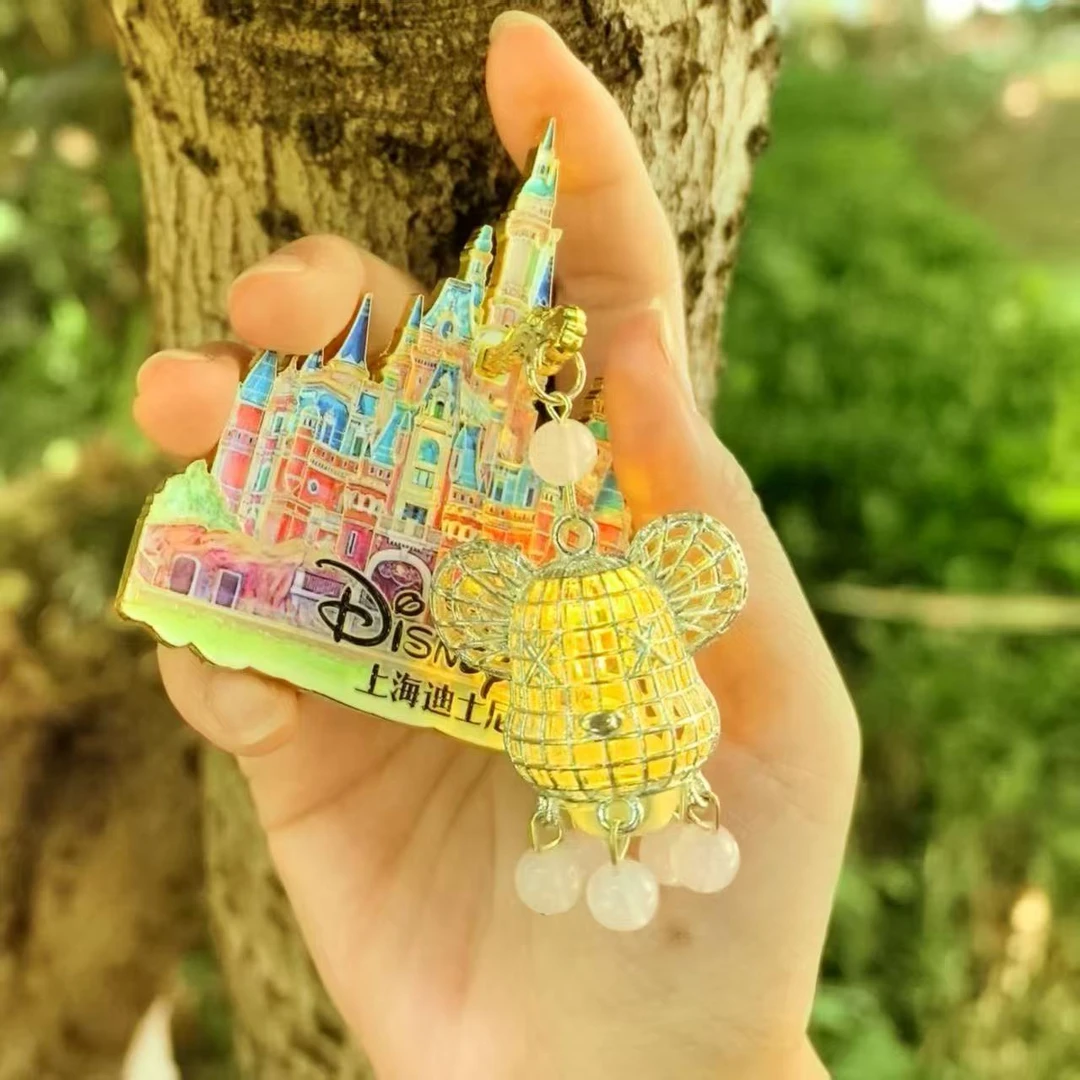 【上海带灯】金属旅游纪念品烤漆城市冰箱贴