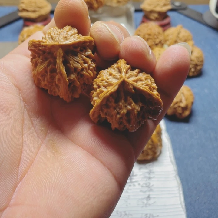 文玩核桃把件盘山三棱