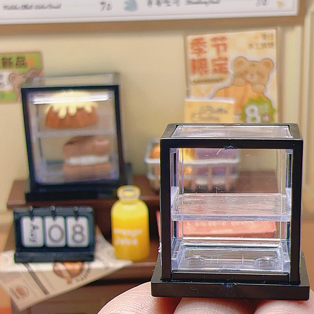 微缩面包柜-微缩娃屋diy小屋面包店铺手工拼装房子微缩模型