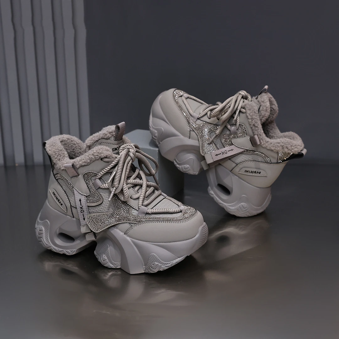 【HQ】2025年冬季新款增高老爹超火加绒加厚大棉时尚休闲鞋爆款
