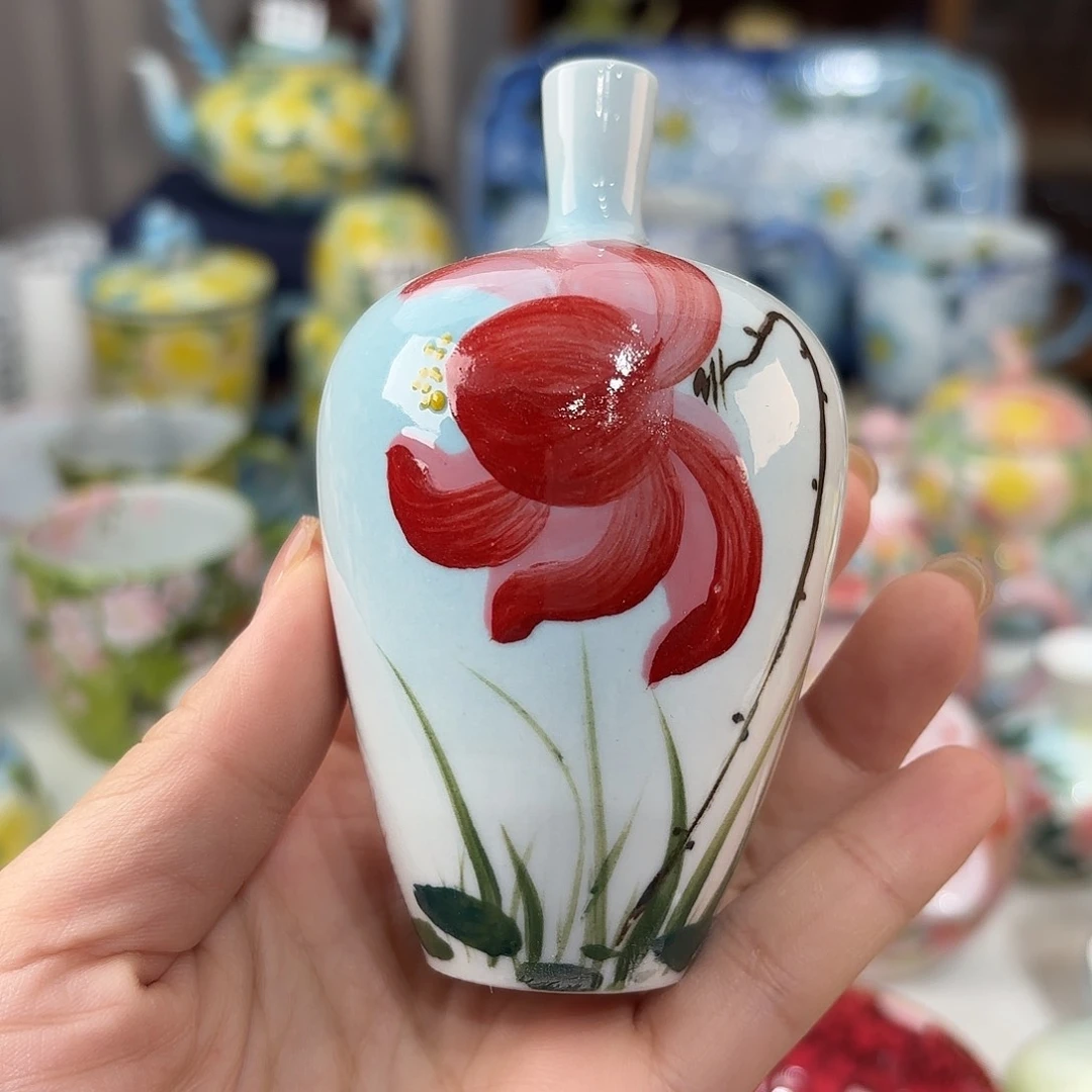 景德镇手绘高温釉下彩陶瓷茶具