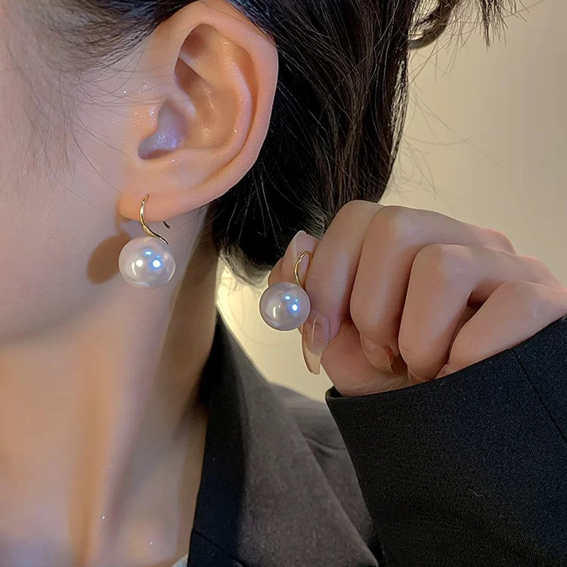 925银耳饰 【高跟鞋】气质网红 轻奢百搭耳环 极光白 设计感耳钩