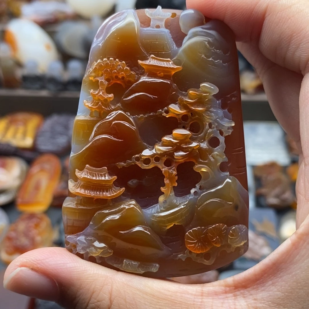 玛瑙/玉髓吊坠(不含链)未镶嵌
