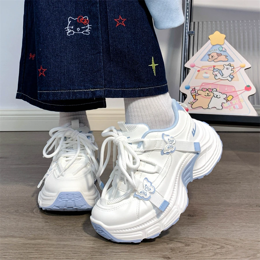 回力低帮时尚女鞋2025爆款百搭网面学生休闲鞋厚底户外运动鞋女款