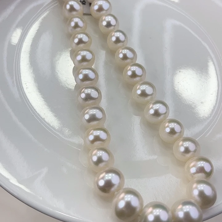 淡水珍珠颈饰银S925镶嵌卡10.11极光炫彩高品