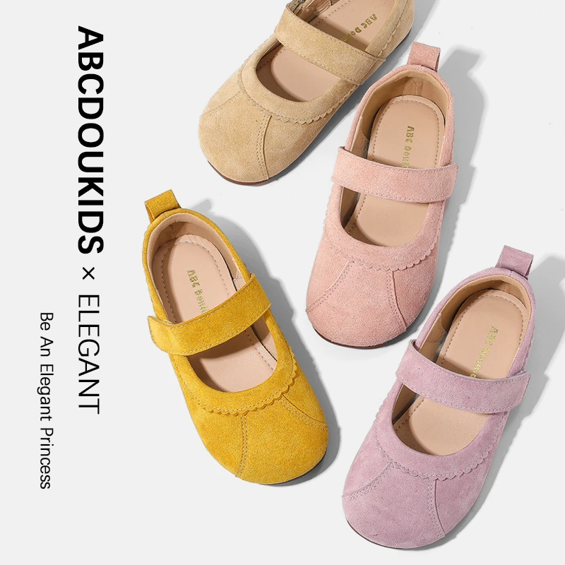 ABC Doukids女童公主鞋2025春秋季新款韩版简约软底鞋百搭小单鞋