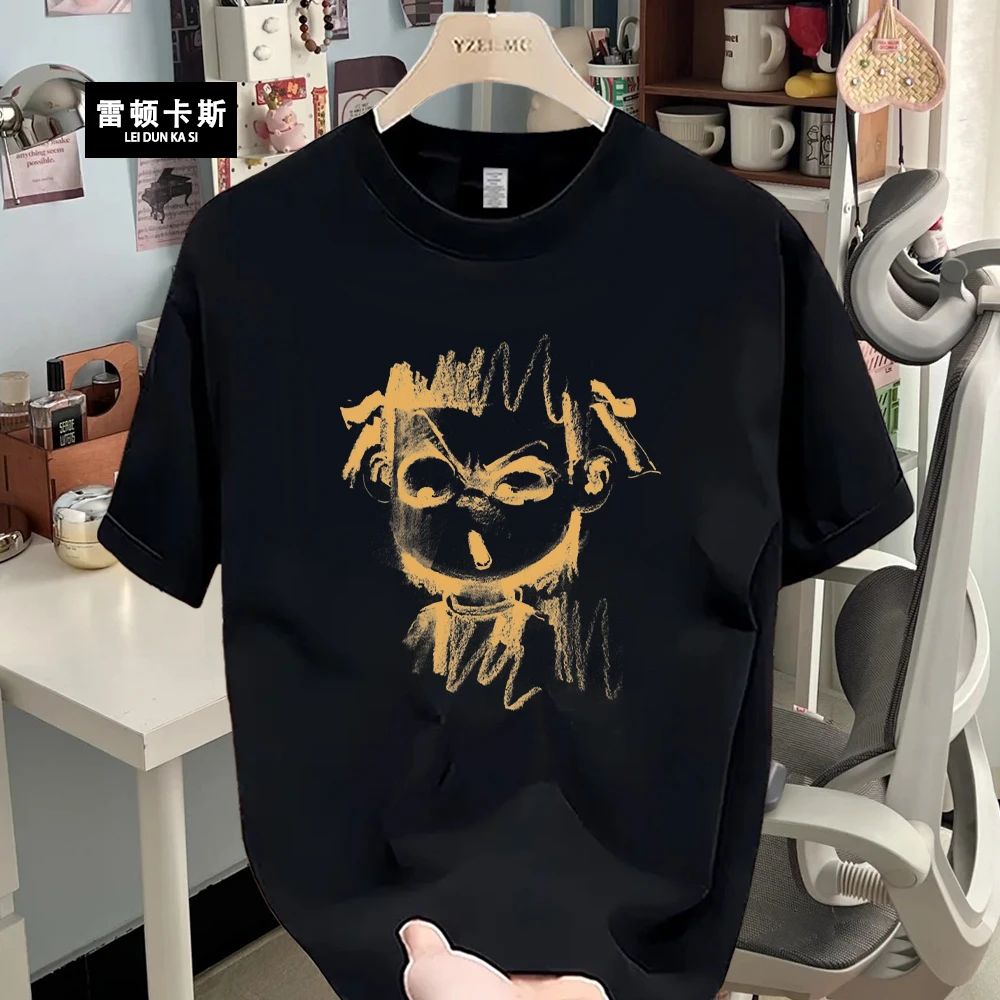雷顿卡斯国风重磅纯棉短袖T恤青年男女款夏季潮牌哪吒之魔童闹海
