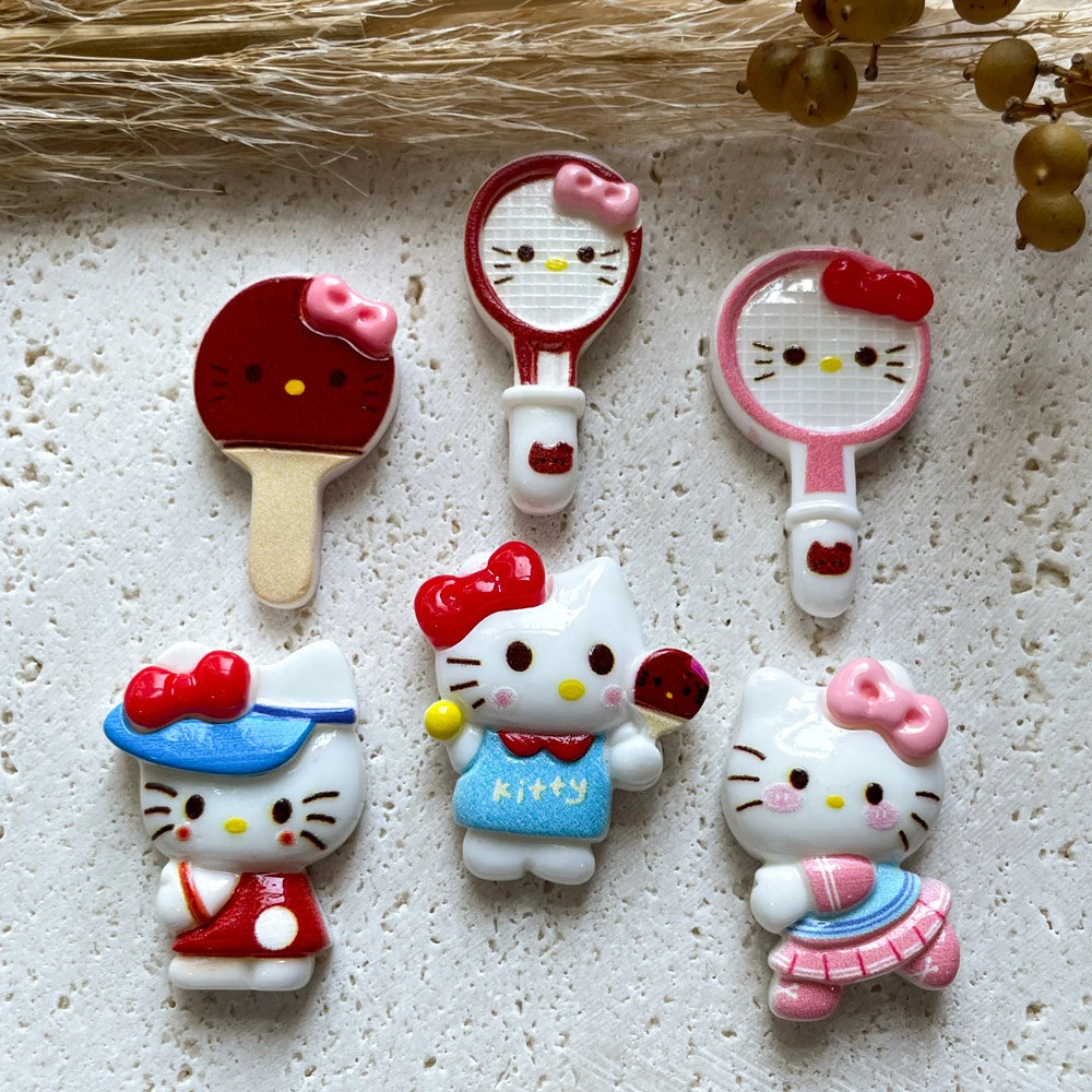 网球卡通球拍kitty3D立体水杯贴纸中控显示屏贴电动车车载贴树脂