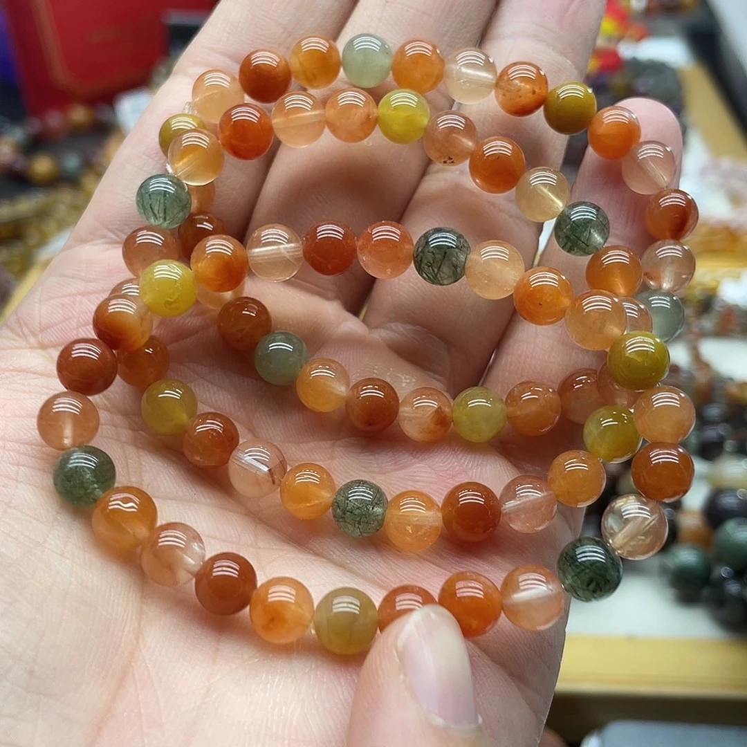 水晶手链未镶嵌多样性发货发一条