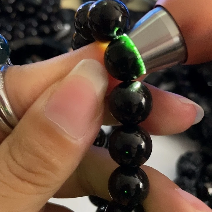 翡翠未镶嵌手链墨翠福利12