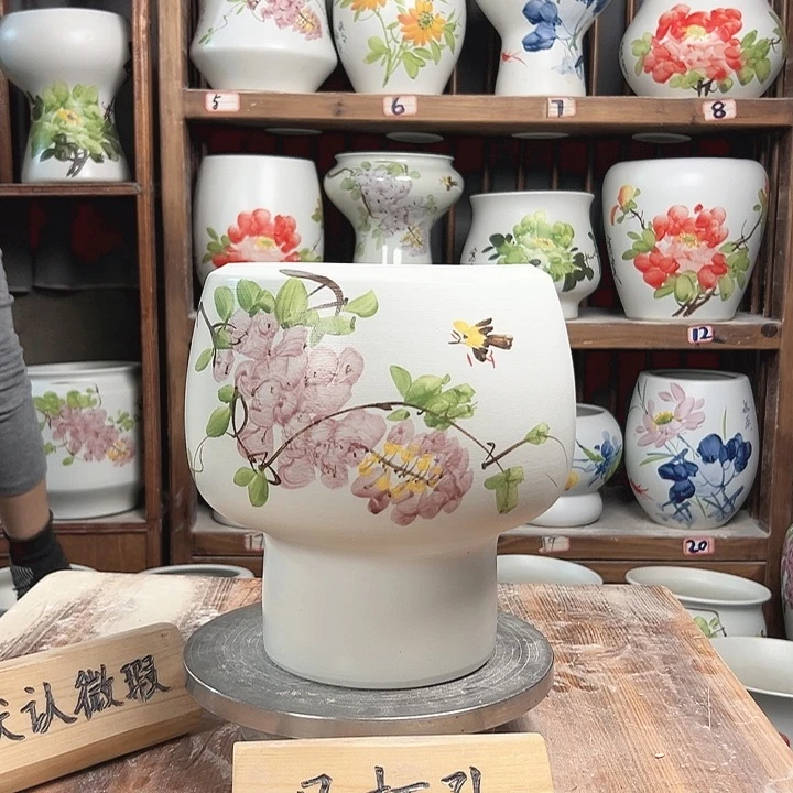 摆件灯笼紫藤陶瓷陶瓷陶瓷