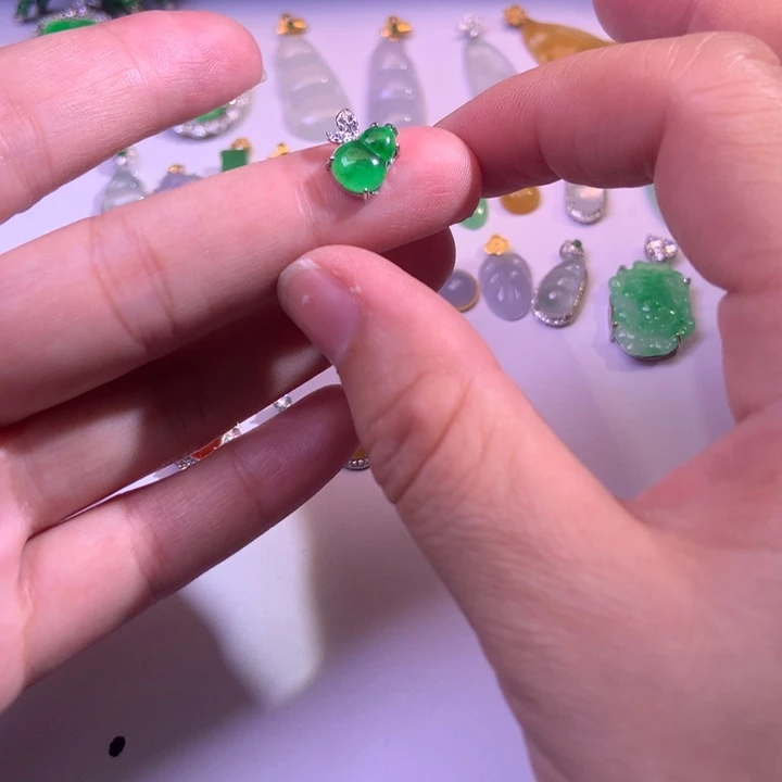 翡翠银S925镶嵌颈饰1222222