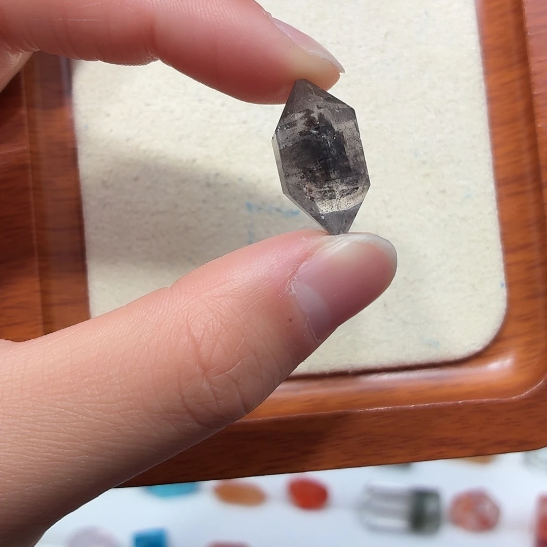 银S925镶嵌珠宝半成品水晶闪灵双尖