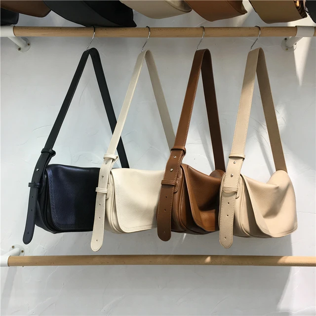 小脏柜 韩版软而不塌软皮单肩小方包2021新款时尚斜挎包复古女包