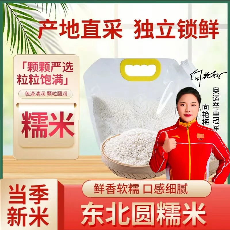 民樂豐年东北五常糯米5斤2024新米圆粒糯米粽子米 五常直邮软糯