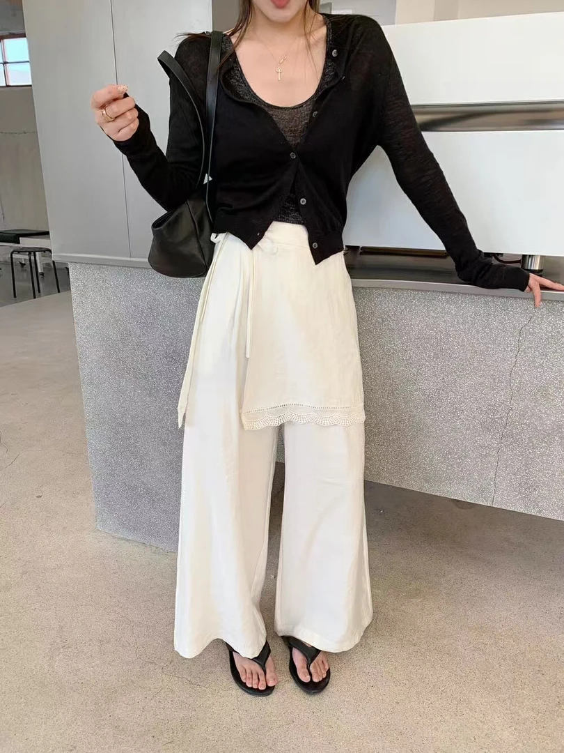 8815 韩系简约百搭休闲裤带屁帘