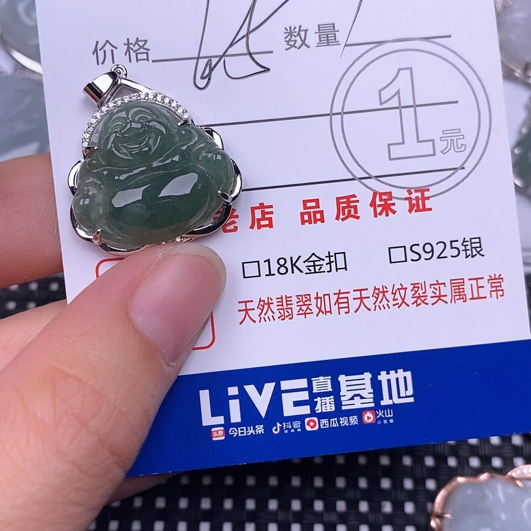 翡翠银S925镶嵌颈饰