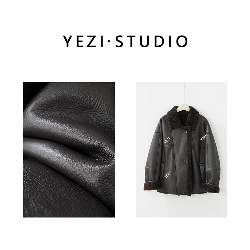 【挪威街头】西班牙進口原生态Baby小羊卷毛皮毛一体皮草25430008