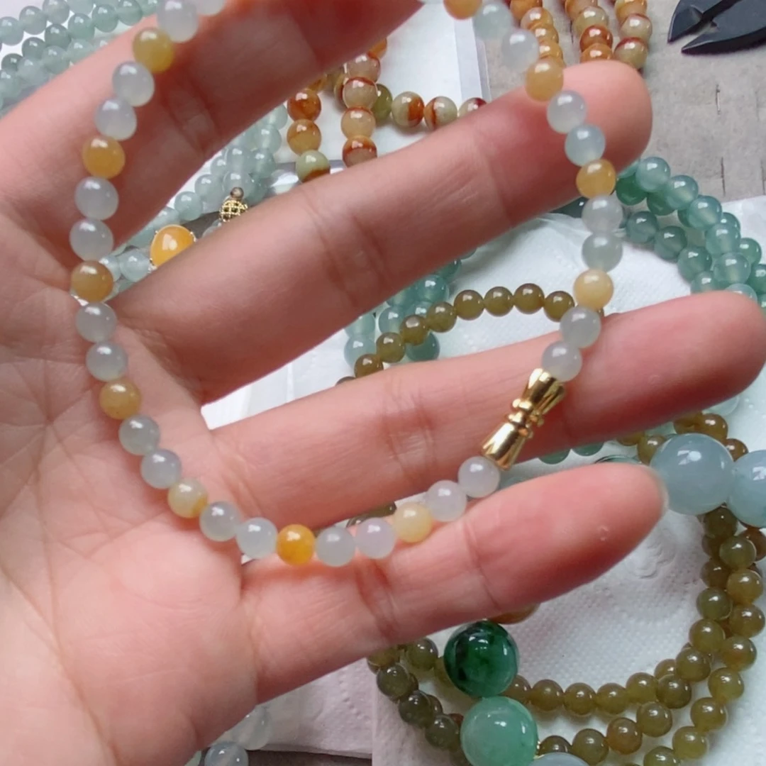 【闪购商品】定制翡翠未镶嵌纯***料翡翠定制手链