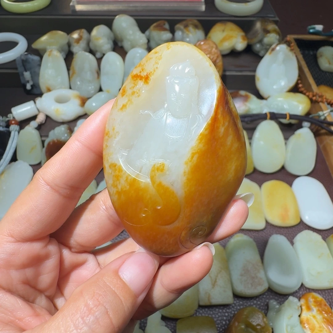 和田玉未镶嵌吊坠(不含链)