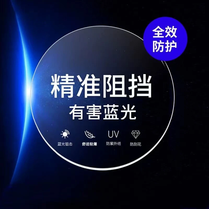 内渐进多焦点树脂近视眼镜片防辐射防蓝光老花树脂远视眼镜片