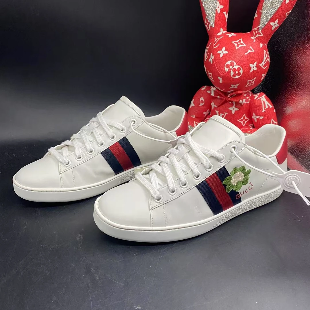 99新 GUCCI/古驰 【聚星福利】ACE系列向日葵小熊板鞋38码ddm1960