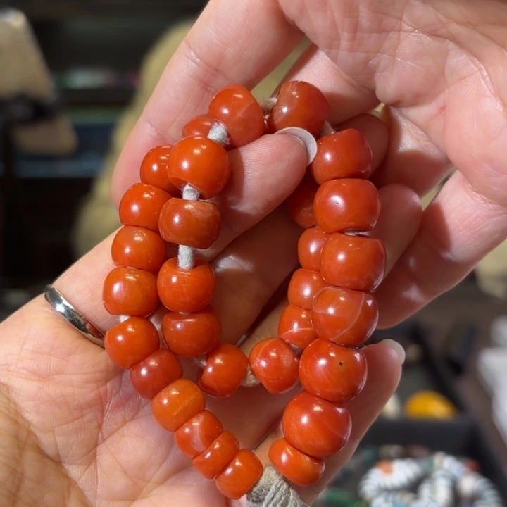 菠***哥南红玛瑙未镶嵌颈饰南红