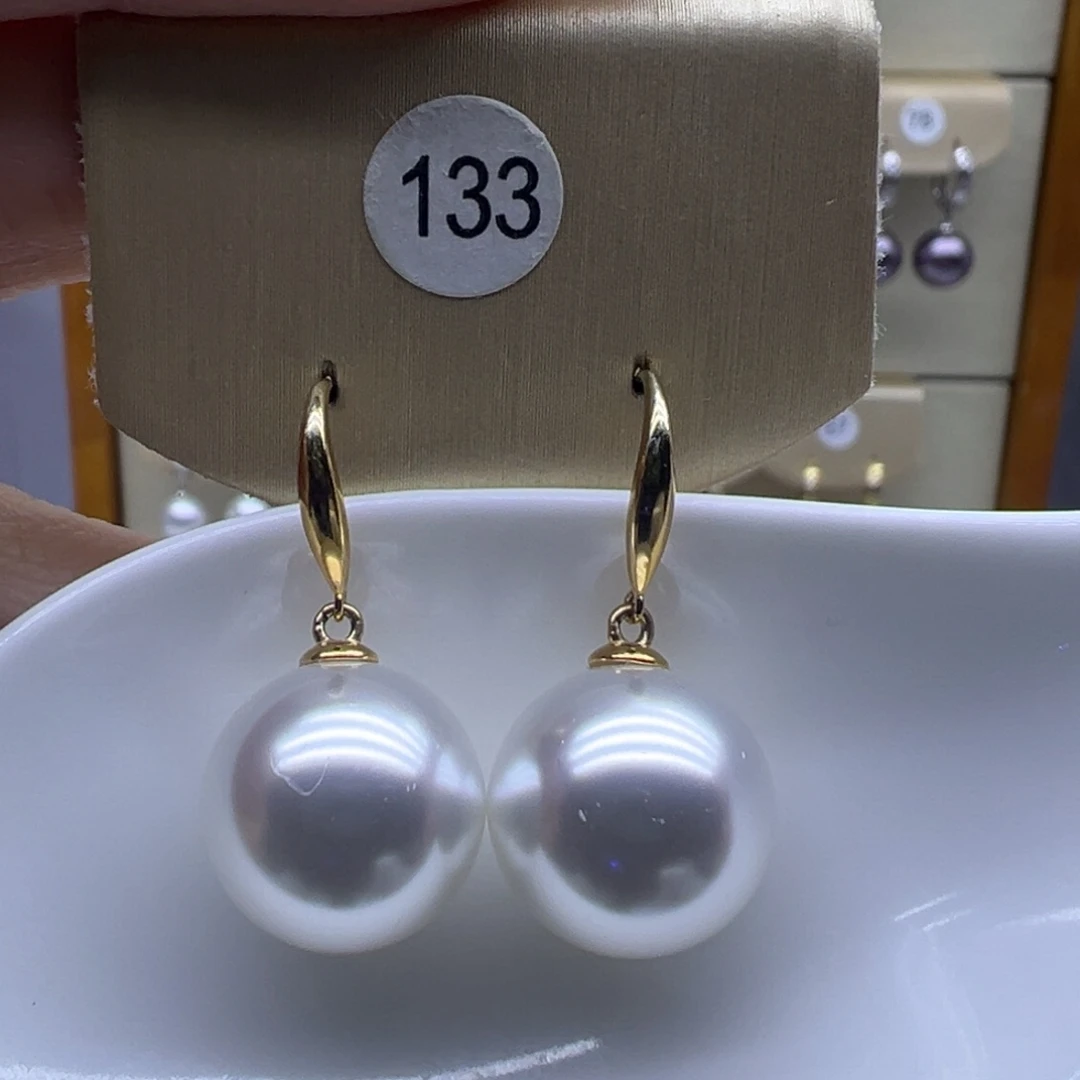 银S925镶嵌淡水珍珠耳饰