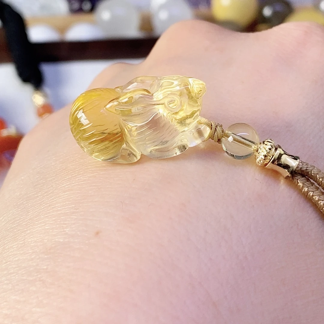 未镶嵌吊坠(不含链)水晶珊*兔