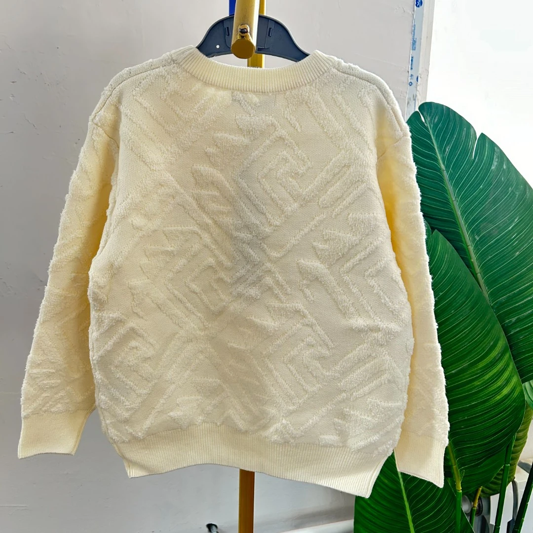 大庆仓【其】 货号9633W0716 米白儿童时尚针织卫衣 （V213) 赛4