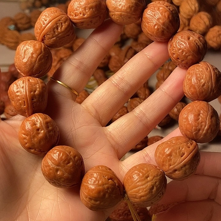 文玩核桃手串光头金蟾