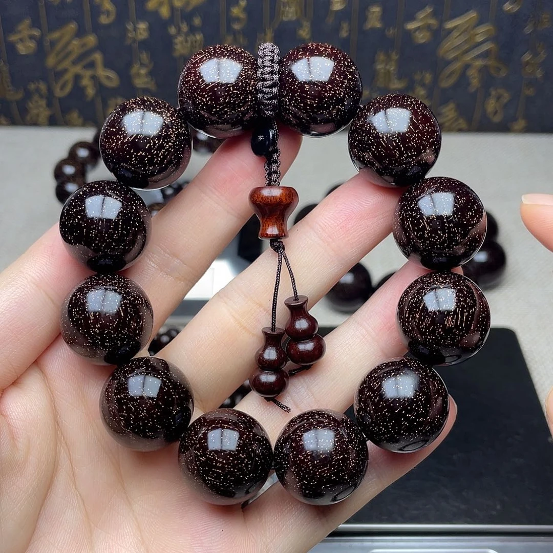 檀香紫檀（小叶紫檀）2.0 12颗 高油密爆满金星