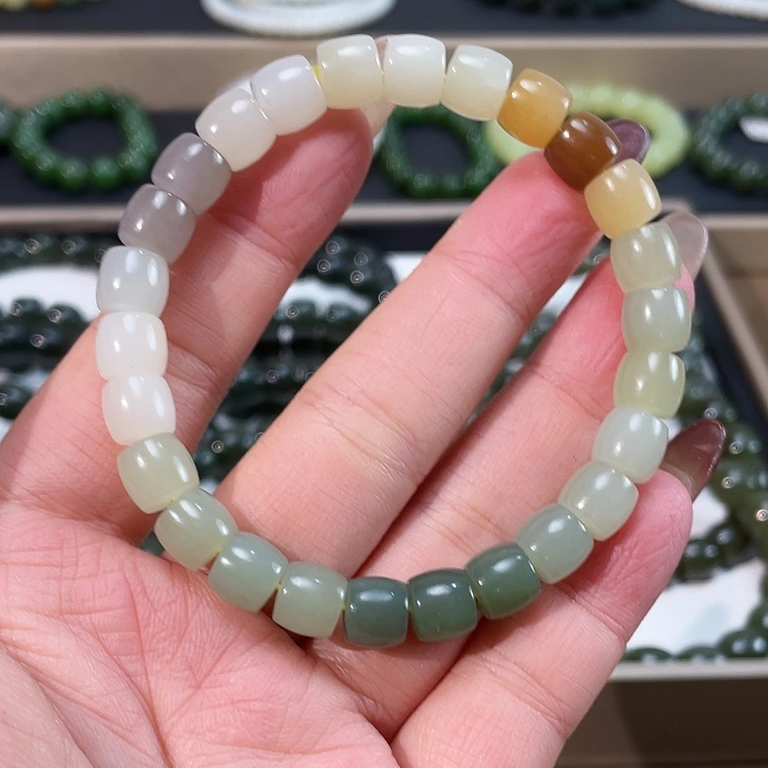 和田玉手链未镶嵌8.0