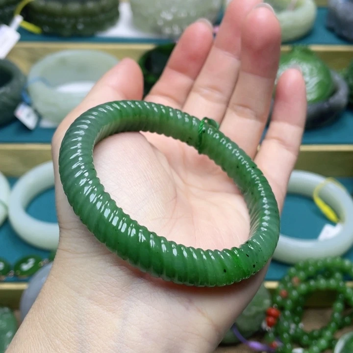 和田玉手镯55圈口 编号5未镶嵌