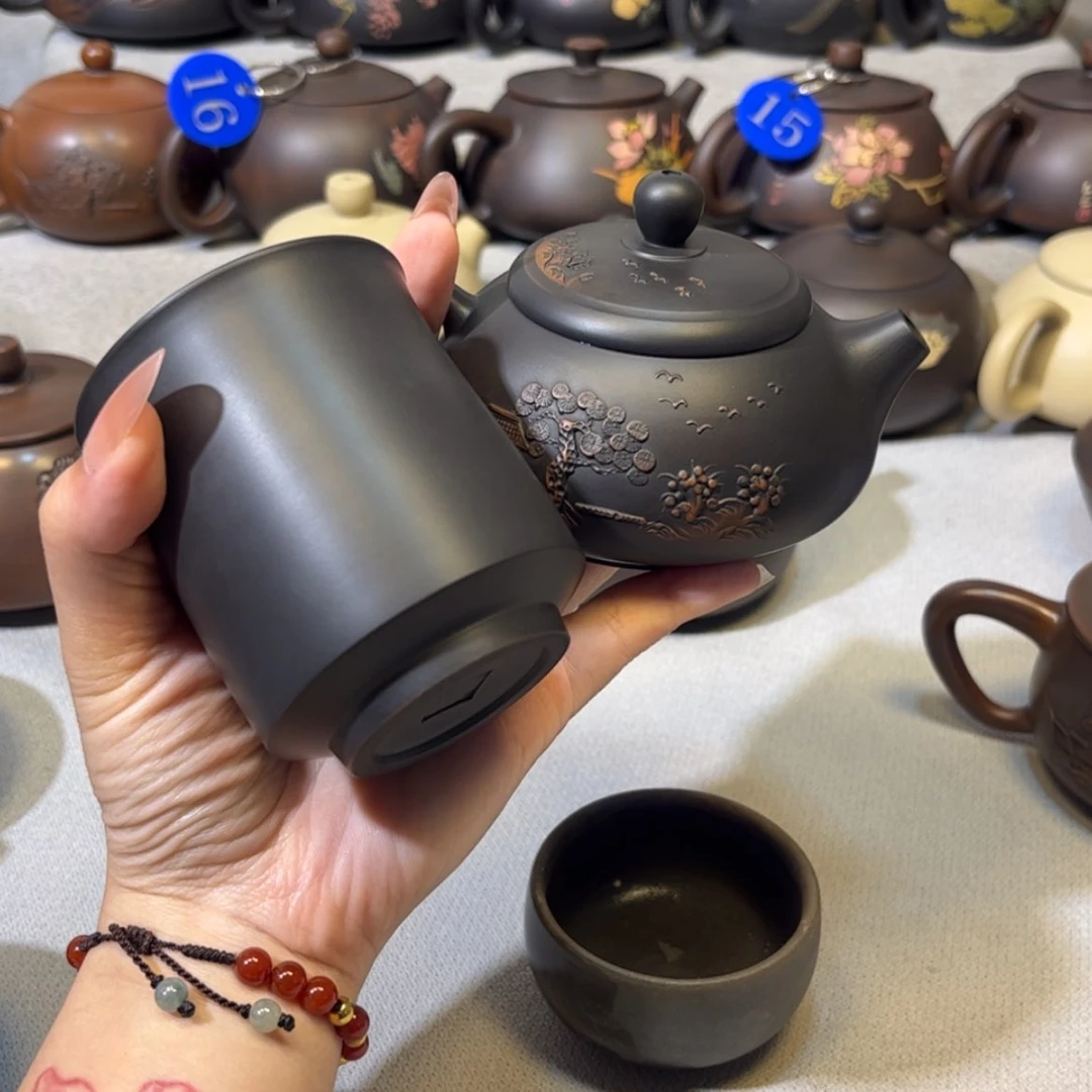 【闪购商品】养****店红泥 堆雕山水 容量 170c c