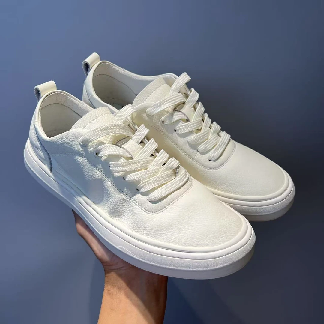 男款透气软底时尚防滑休闲男士运动鞋低帮百搭板鞋潮鞋2817白色