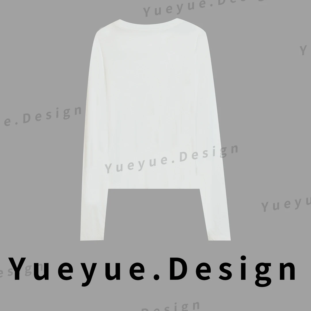 【悦悦专属】简约时尚长袖百搭小白T恤S9142
