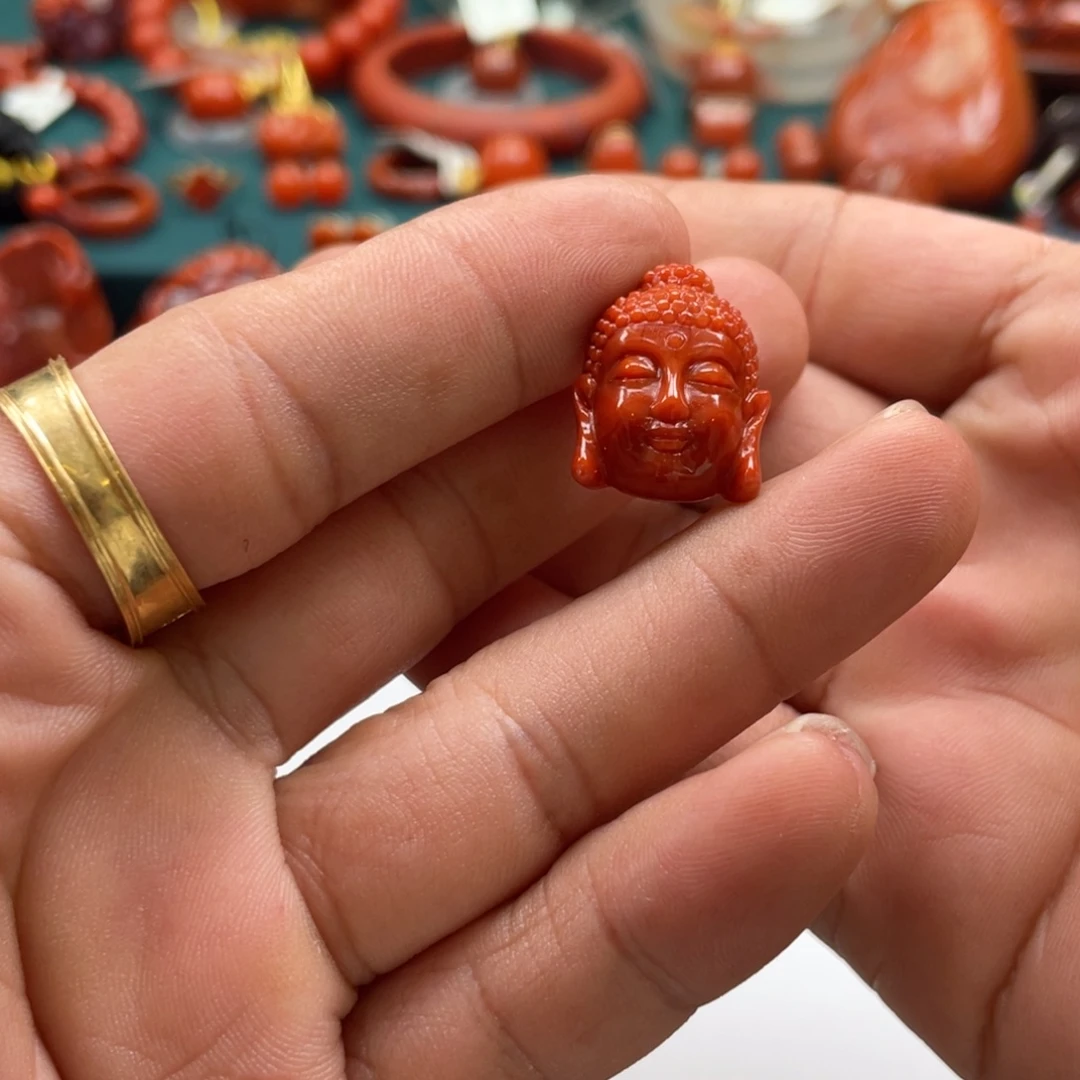南红玛瑙未镶嵌川料南红佛公吊坠