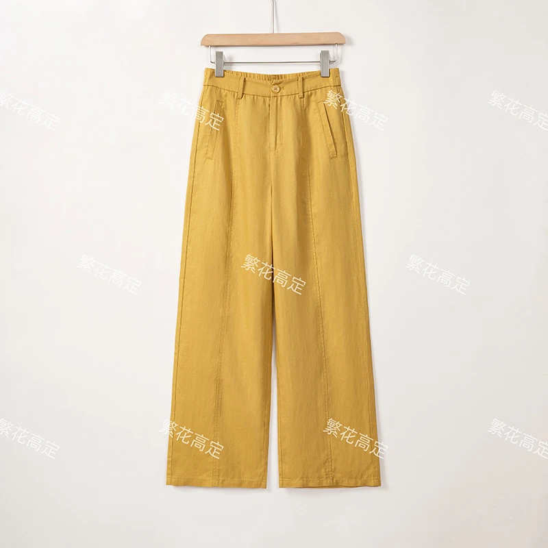 【繁花专享】2025夏季新款爆款百搭女士简约气质直筒休闲裤