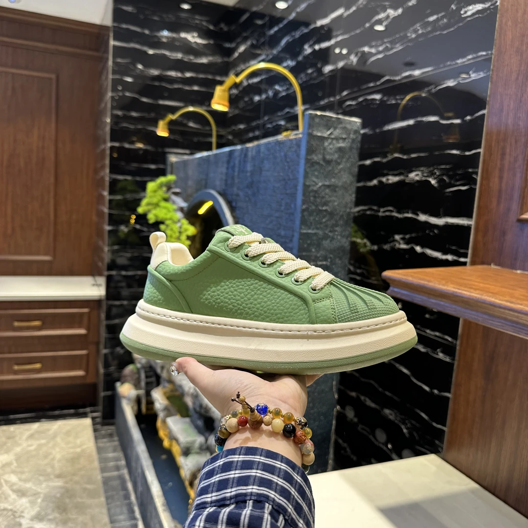 鞋不剩挣DL春秋增高系带减震低帮时尚休闲鞋网红厚底轻奢舒适素面