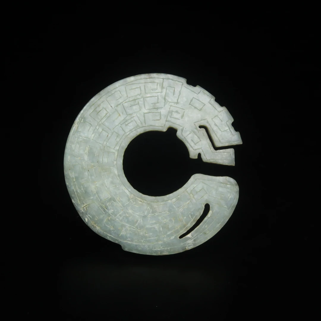 明代秦式玉龙佩/MZ265025/和田玉/民族文物