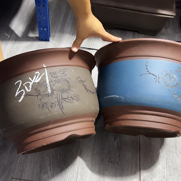 30灰发财+30蓝发财花盆