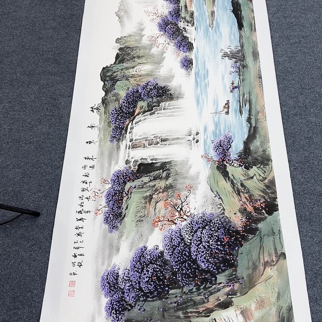 国画作品小姐姐放漏中
