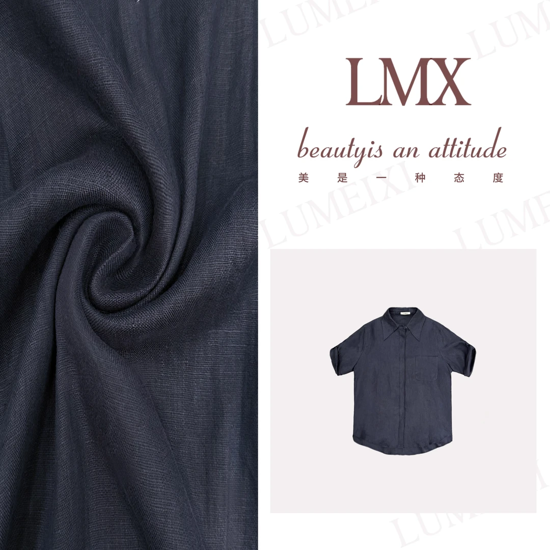 LMXPPJ【文艺衫】夏季新款亚麻女衬衫时尚高级感polo领衬衫MX952