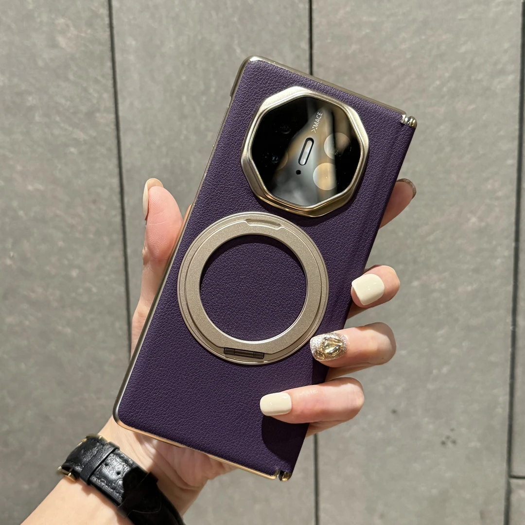 适用于华为MateX6折叠屏手机壳X5真皮双中轴折叠支架镜头保护套