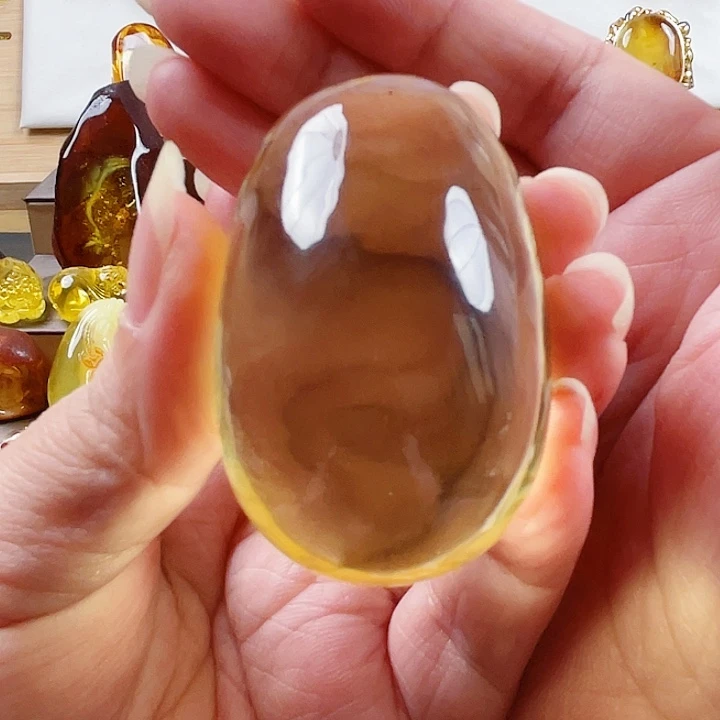 梦***）琥珀未镶嵌裸石吊坠