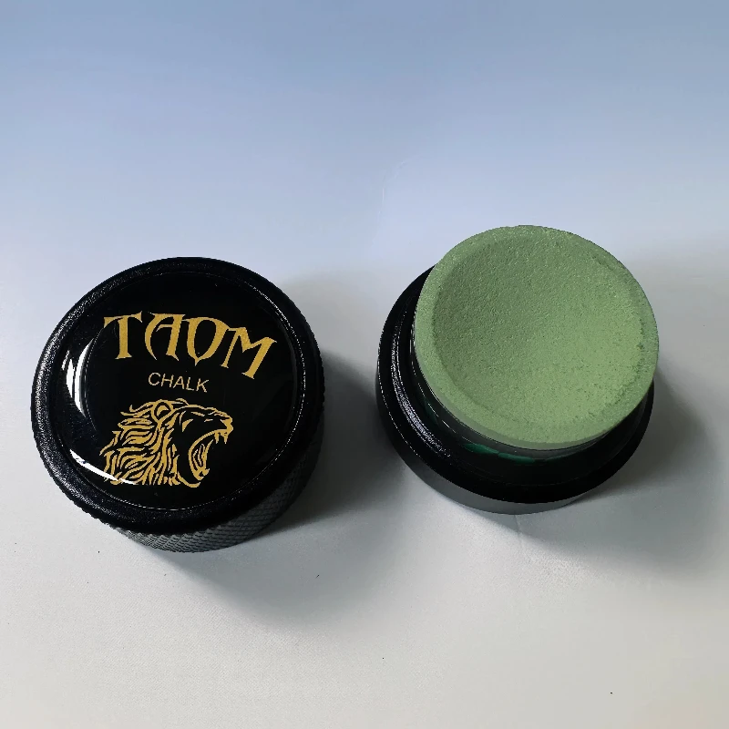 金属塔悟姆taom巧克粉盒圆形巧克盒台球静音强磁用品黑色