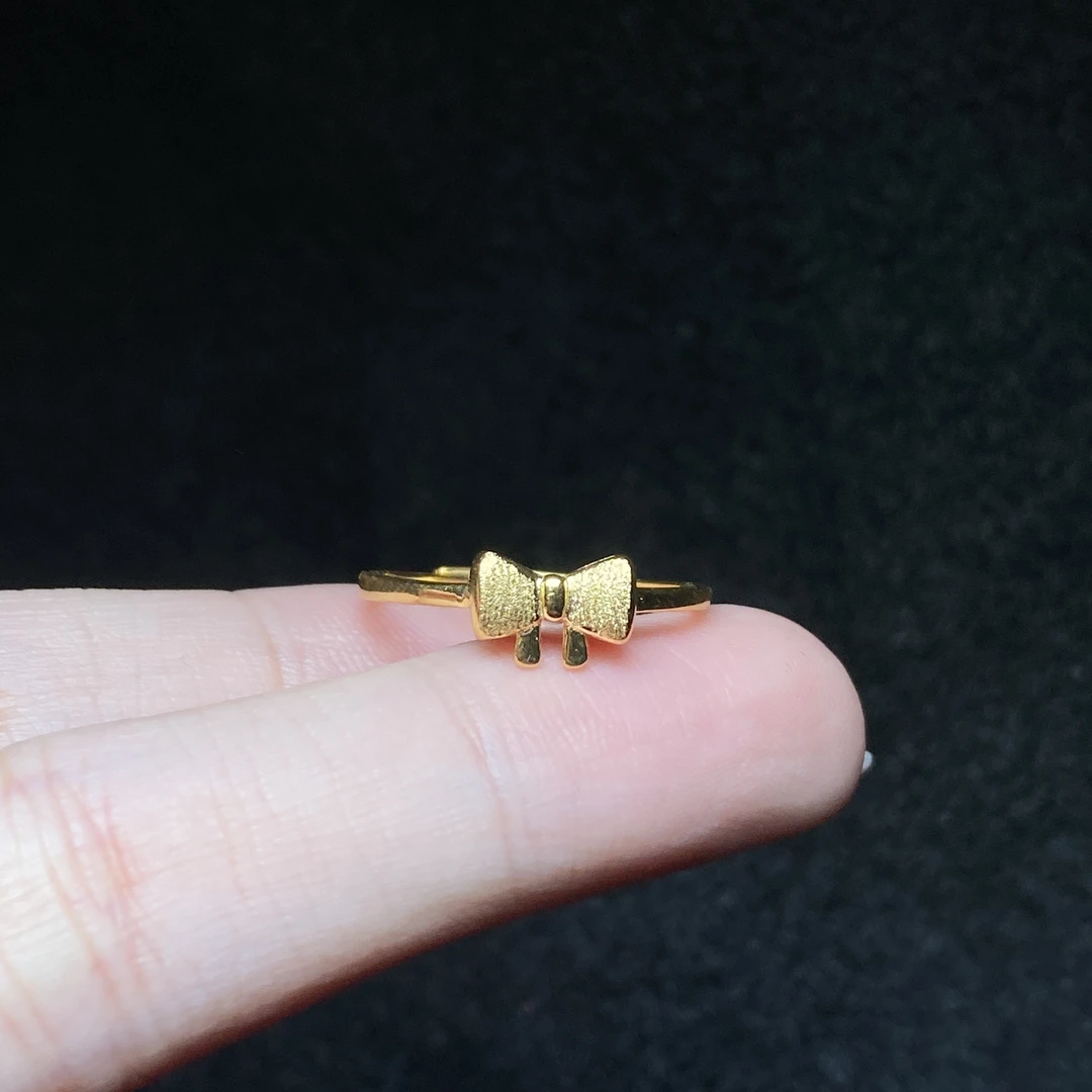 足银银制品 【小北珠宝】足银蝴蝶结戒指4-DH147X181